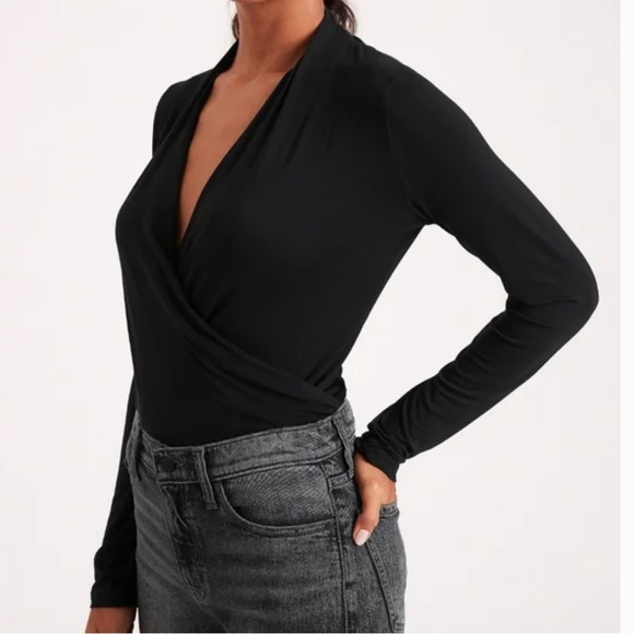 Banana Republic Tops - 🎉 2 for $50 Banana Republic Threadsoft Long-sleeves Wrap, Black, XXSP, NWT.